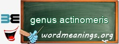 WordMeaning blackboard for genus actinomeris